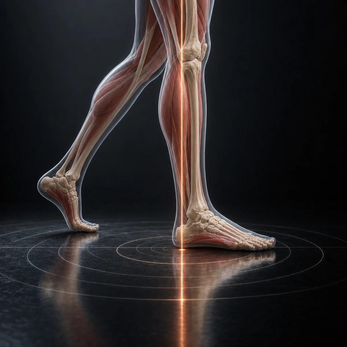 Analyse de l'alignement et de la marche pour identifier une douleur prothétique — bilan confort NeuroTech Orthopédie
